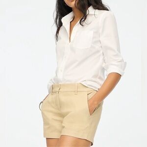 NWT J. Crew Women's Chino Tan Shorts Size 0